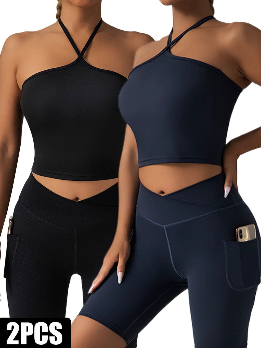 2 Pieces Sports Bra Athletic Running Sports Bra