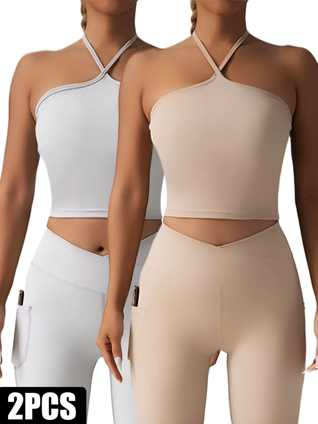 2 Pieces Sports Bra Athletic Running Sports Bra