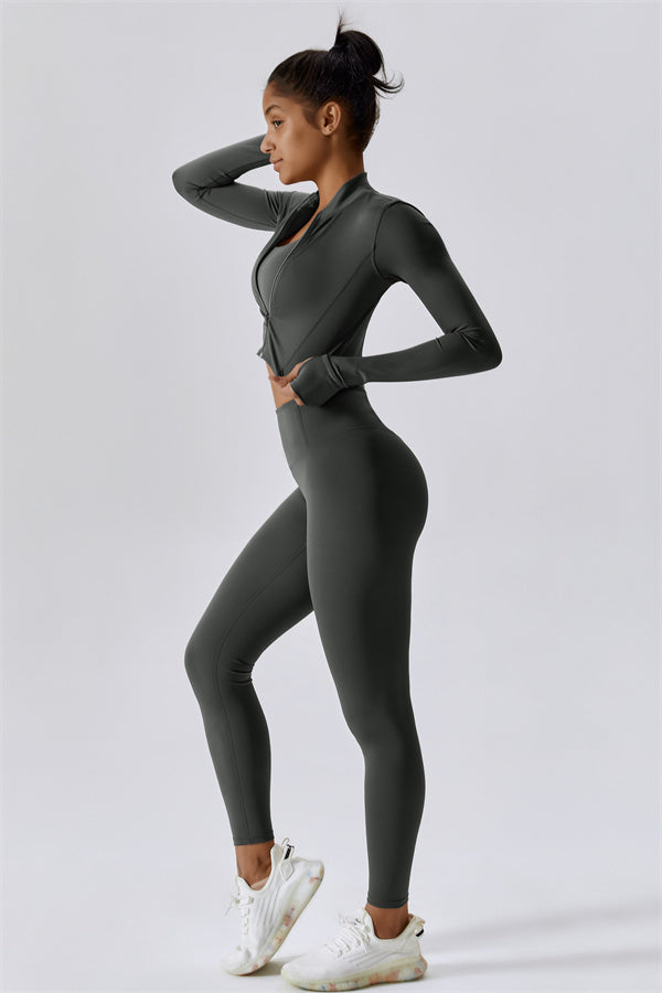 The Eloise Jacket Sports Bra Leggings 3-Piece Set