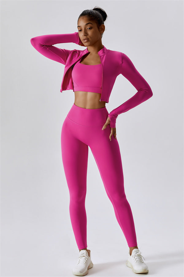 The Eloise Jacket Sports Bra Leggings 3-Piece Set
