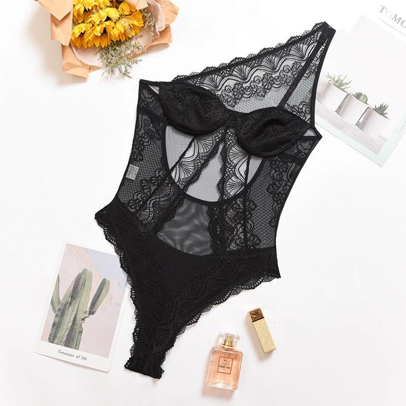 One-shoulder bodysuit