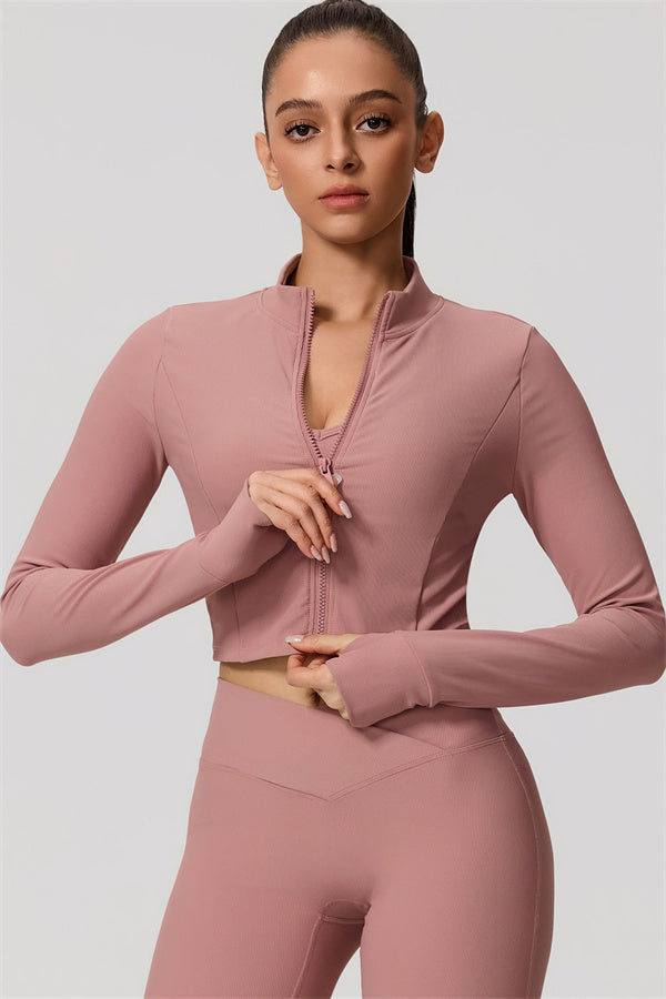 The Daze Zip Jacket Flared Leggings 2-Piece Set