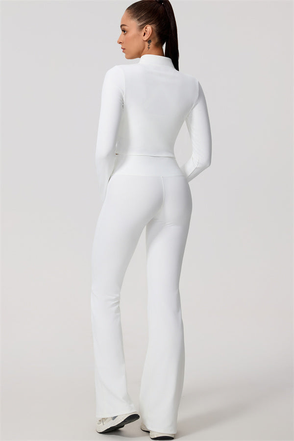 The Daze Zip Jacket Flared Leggings 2-Piece Set