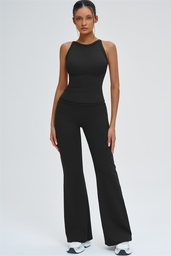 The Slate X-Back Top Flared Leggings 2-Piece Set