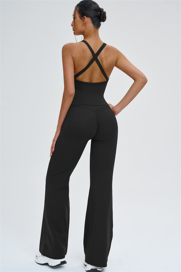 The Slate X-Back Top Flared Leggings 2-Piece Set