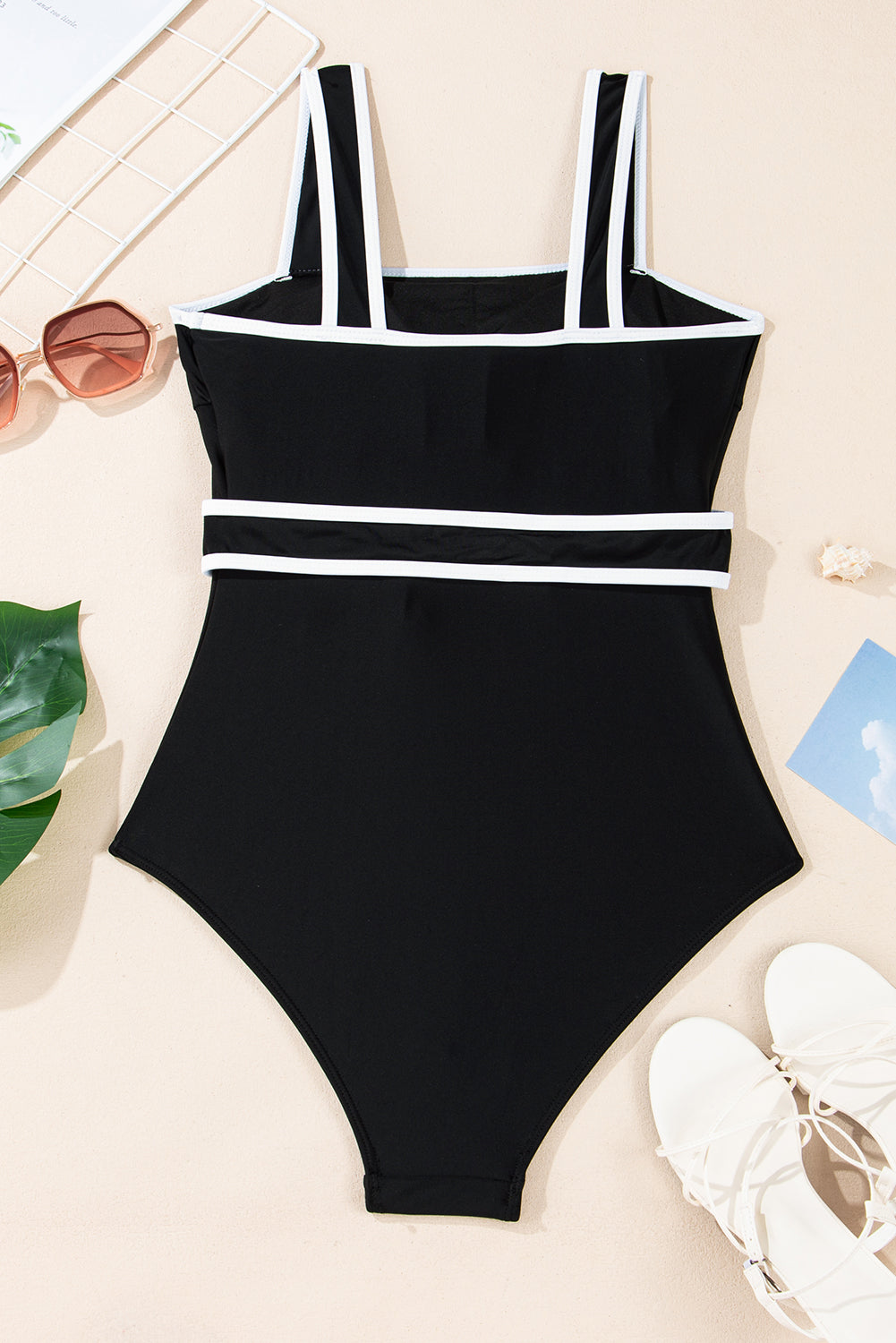 Colorblock Swim Top & Belted One Piece