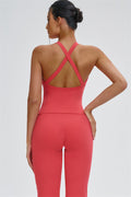 The Slate X-Back Top Flared Leggings 2-Piece Set
