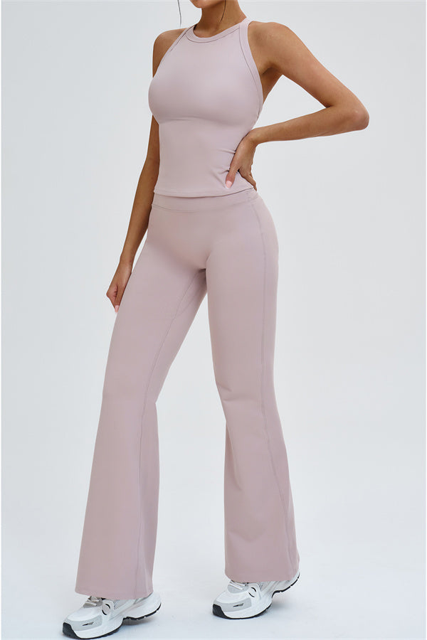 The Slate X-Back Top Flared Leggings 2-Piece Set