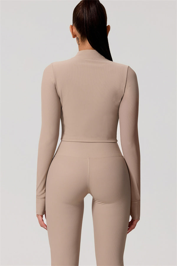 The Daze Zip Jacket Flared Leggings 2-Piece Set