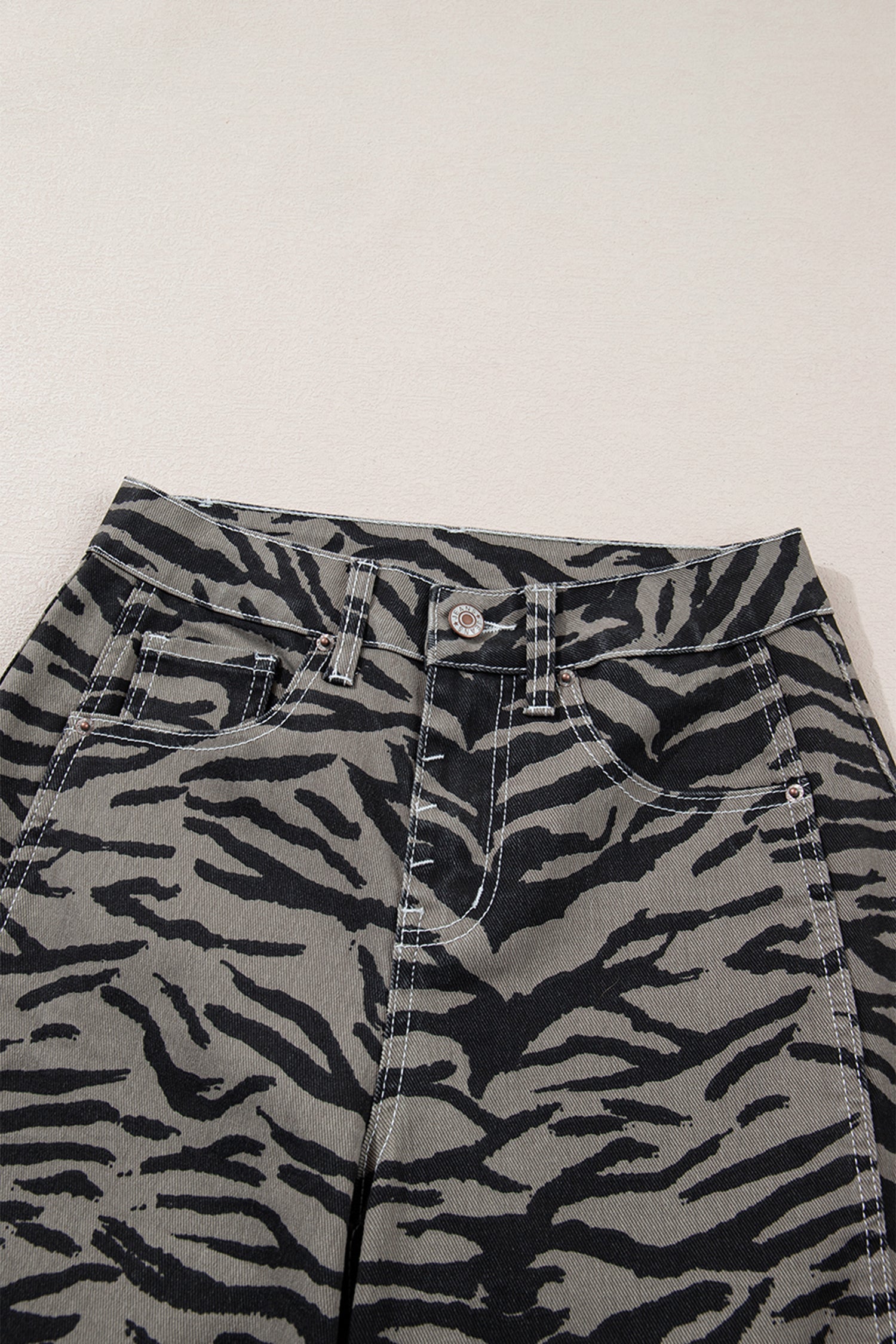 Hunter Printed Wide Leg Jeans