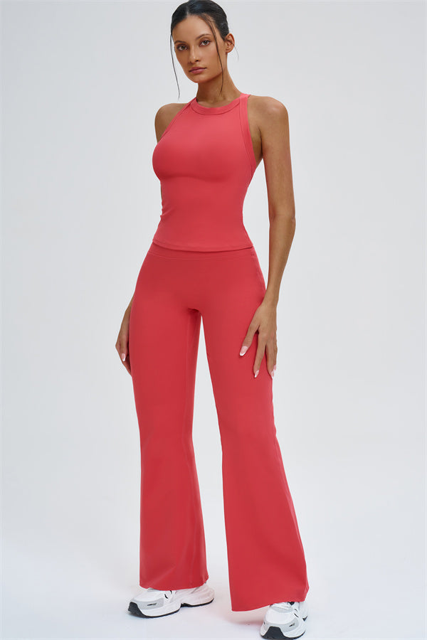 The Slate X-Back Top Flared Leggings 2-Piece Set