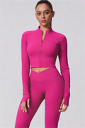 The Daze Zip Jacket Flared Leggings 2-Piece Set