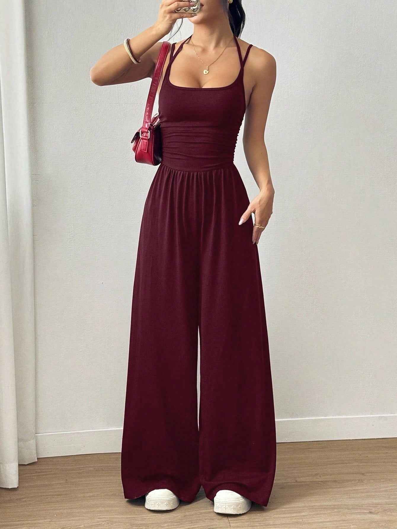 Casual Spaghetti Strap Jumpsuit