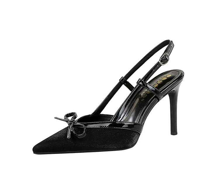 Bow Stiletto Heel High Heels Women Elegant High Grade