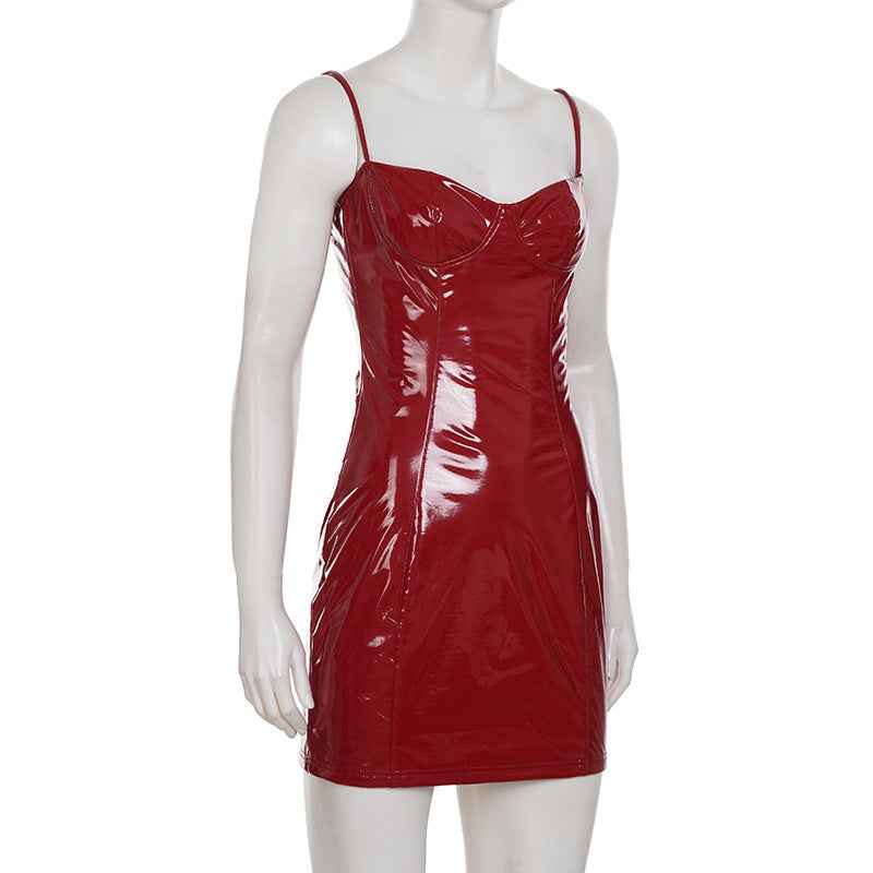 Leather Strap Dress