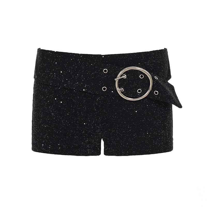 Gothic Thin Glittering Knitted Bottoms for Women