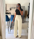 Women's High Waist Straight-leg Wide-leg Pants