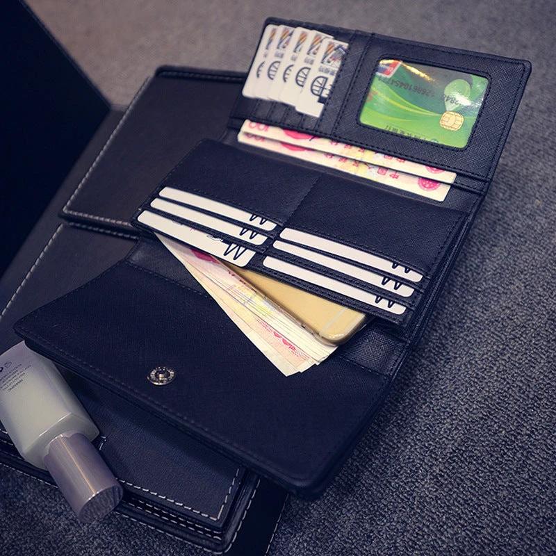 Women's Long Tri-fold Wallet Large-capacity Handbag
