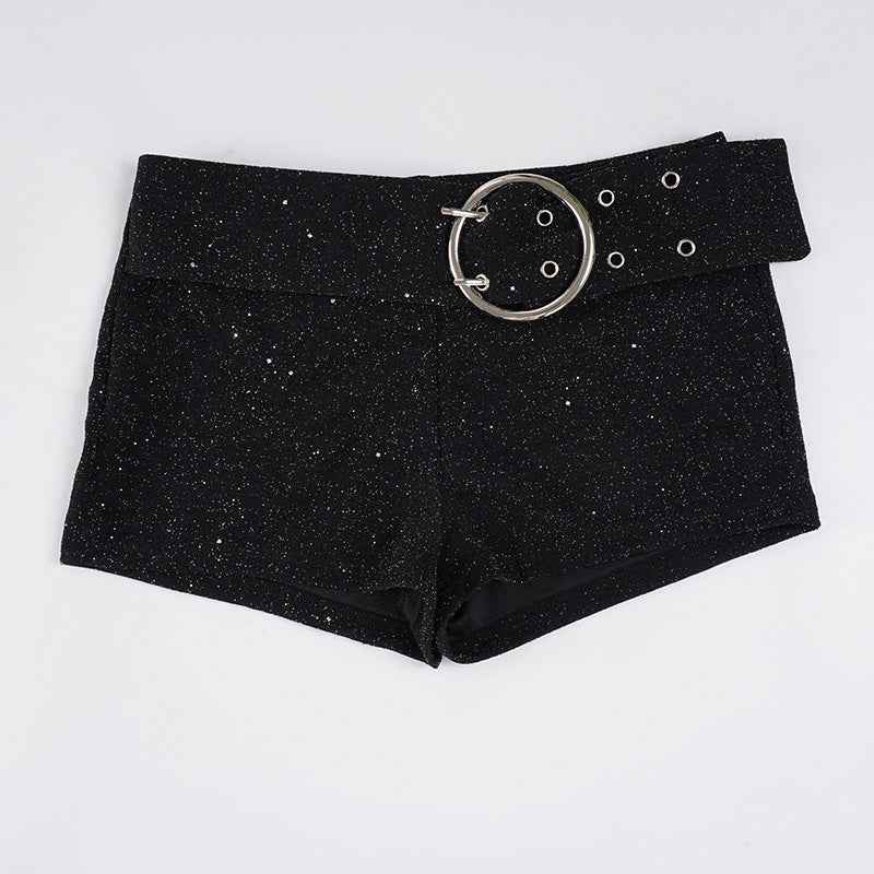 Gothic Thin Glittering Knitted Bottoms for Women