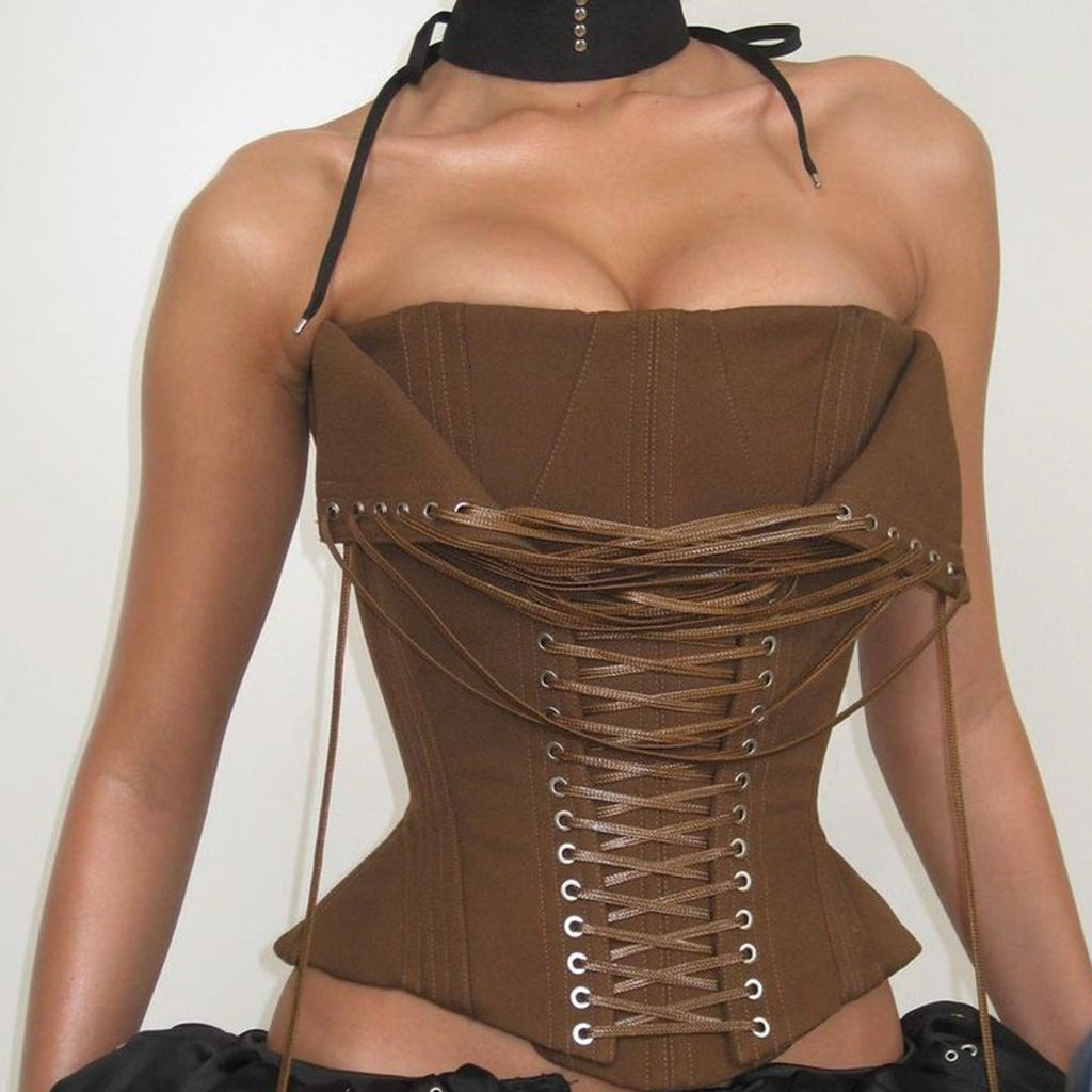 Advanced Design Sexy Boning Corset Lace up Corset Sexy Corset Tube Top