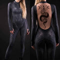 Black Snake Jumpsuit for Women MUNSIEUR