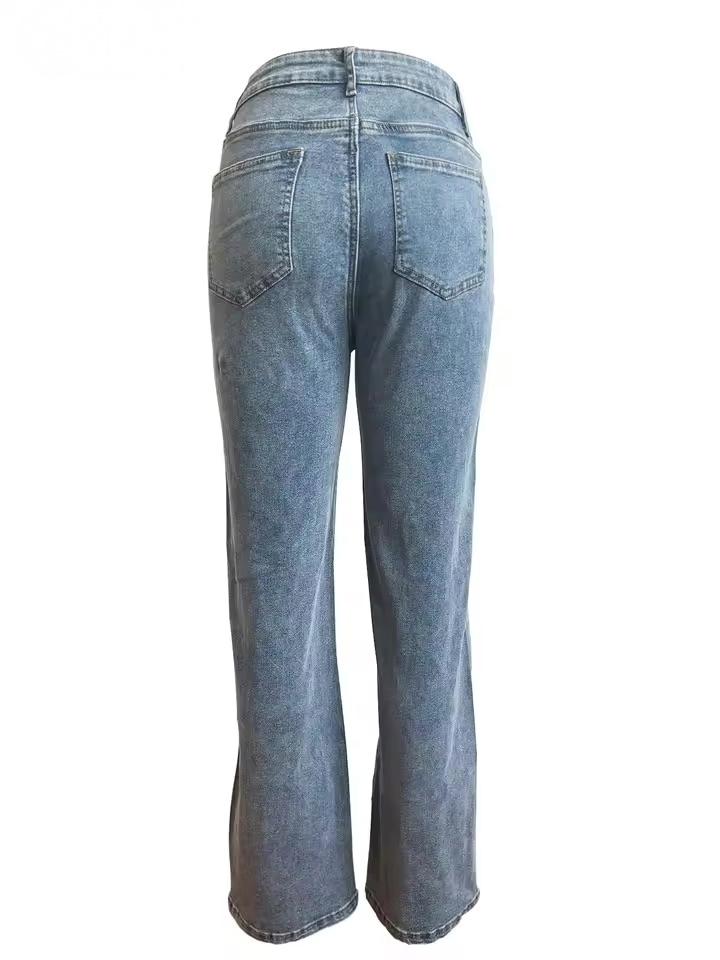 Woven Detail Denim Jeans