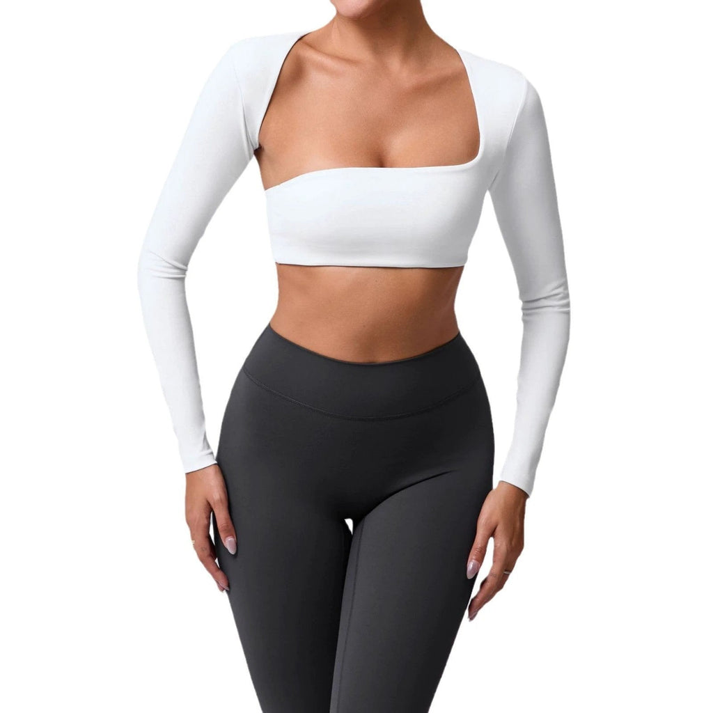 Autumn Sand Brushed Shawl Long Sleeve Yoga Wear