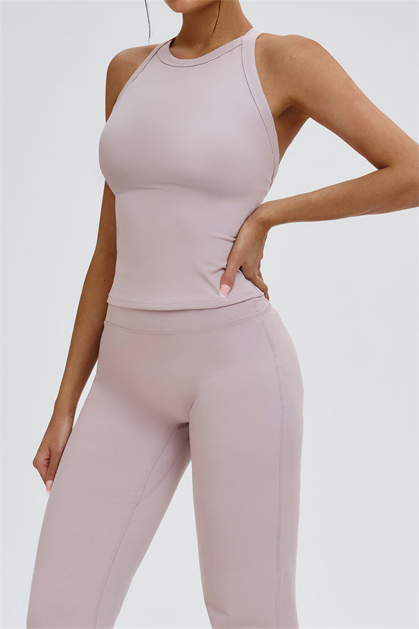 The Slate X-Back Top Flared Leggings 2-Piece Set