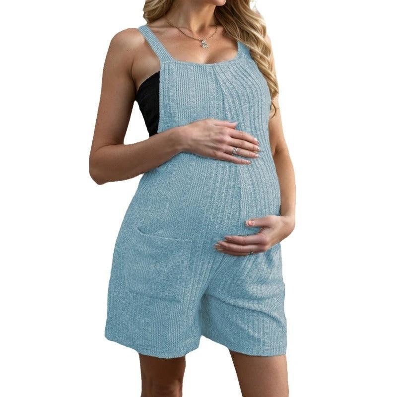 European And American Pregnant Women Overalls Shorts Maternity Clothes