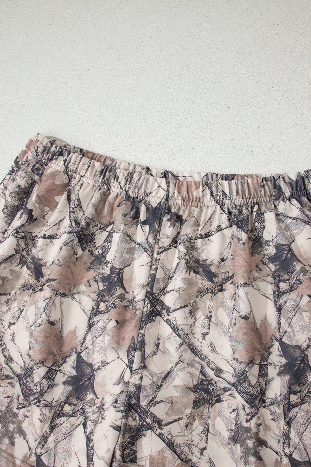Woodland Camo Long Sleeve Top & Casual Short Set