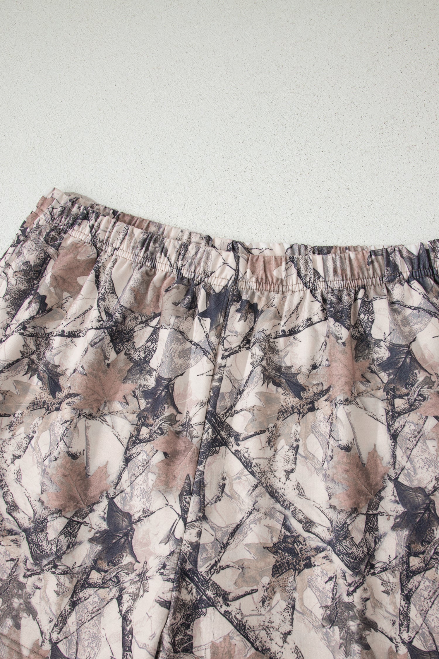 Woodland Camo Long Sleeve Top & Casual Short Set