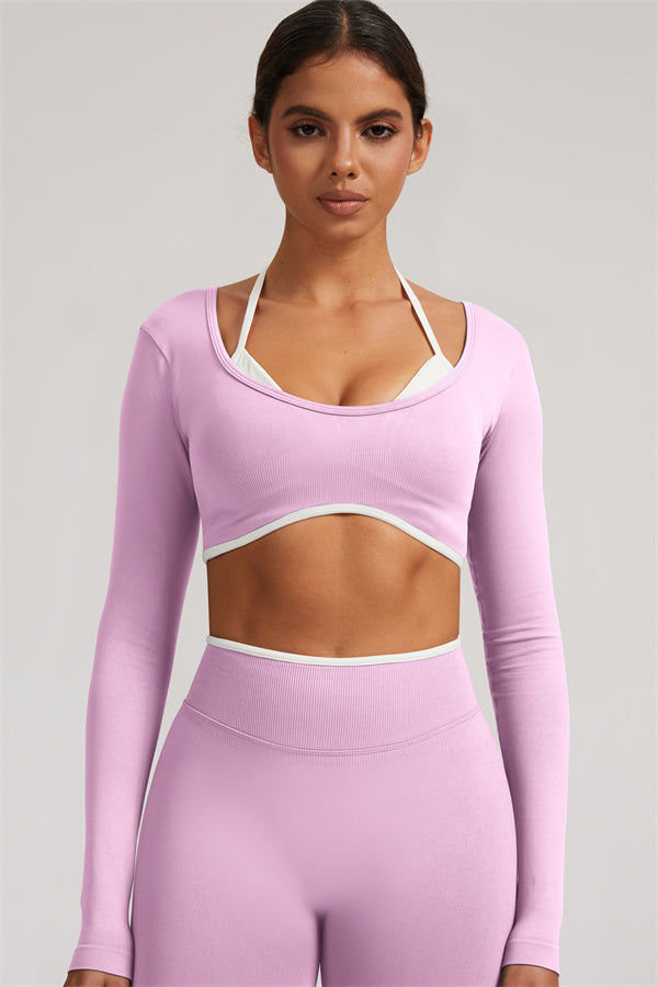 The Elevate Long Sleeve Crop top Leggings 2-Piece Set