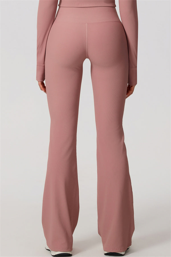 The Daze Zip Jacket Sports Bra Flared Leggings 3-Piece Set