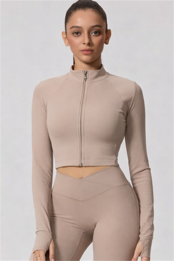 The Daze Zip Jacket Flared Leggings 2-Piece Set