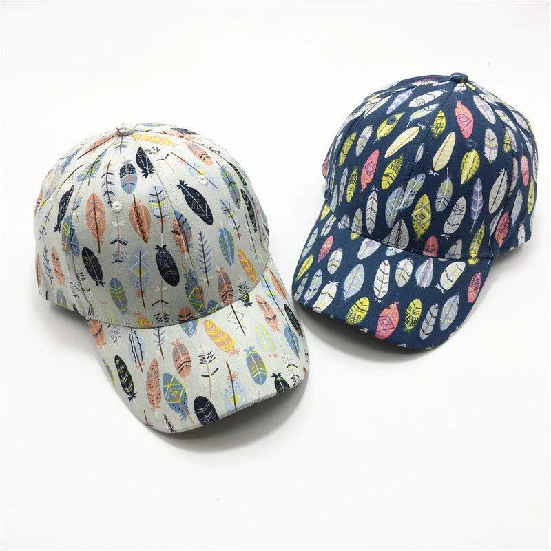 Women's Fashion Leaf Print Baseball Cap