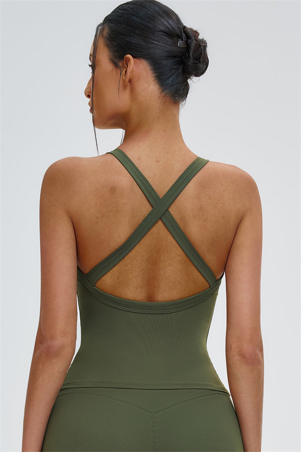 The Slate X-Back Top Flared Leggings 2-Piece Set