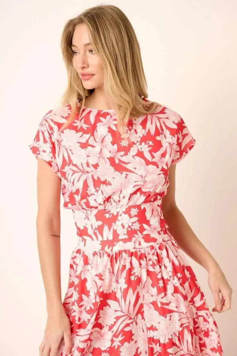Women's Two Piece Set - Tropical Print - Matching Outfit