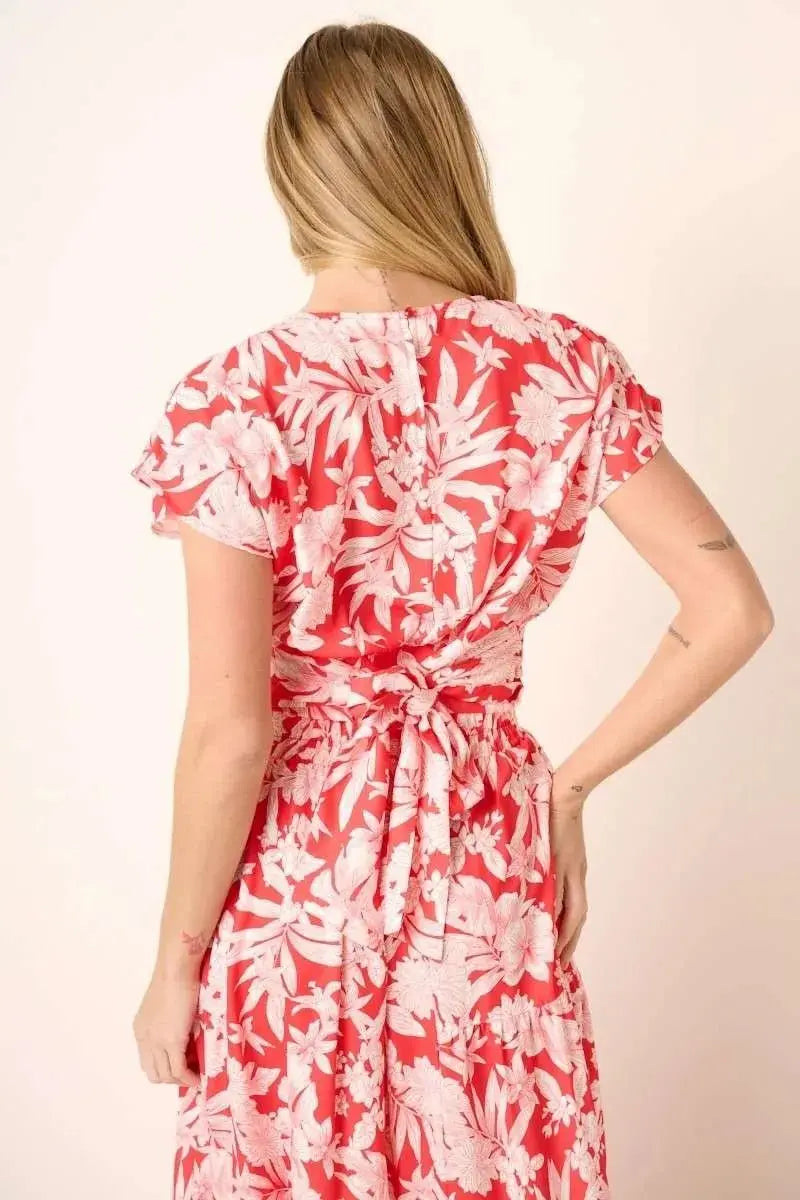 Women's Two Piece Set - Tropical Print - Matching Outfit