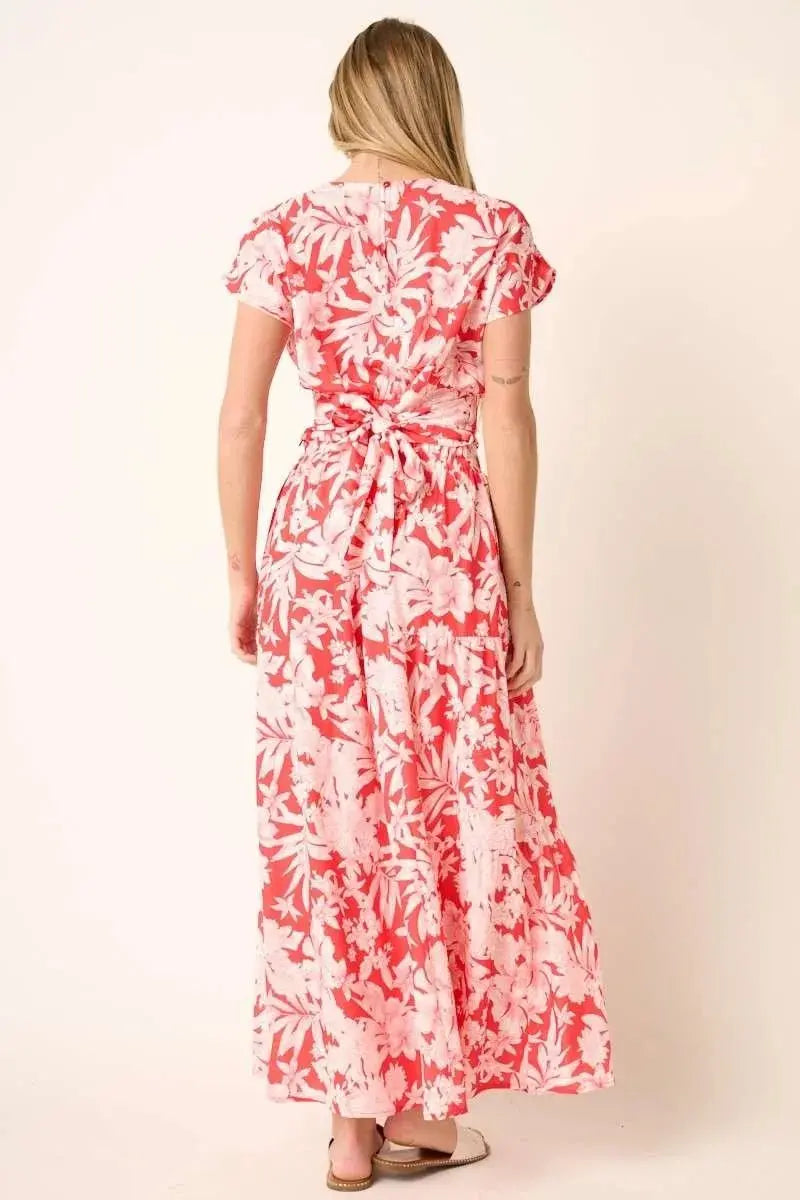 Women's Two Piece Set - Tropical Print - Matching Outfit