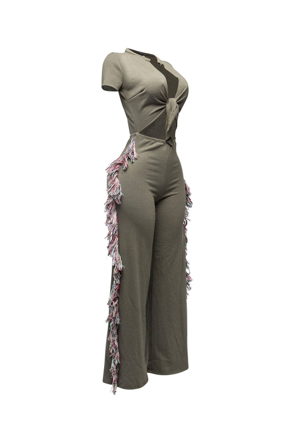 Rodeo Queen Plus Size Fringe Jumpsuit – Wide Leg with Tassel Detail