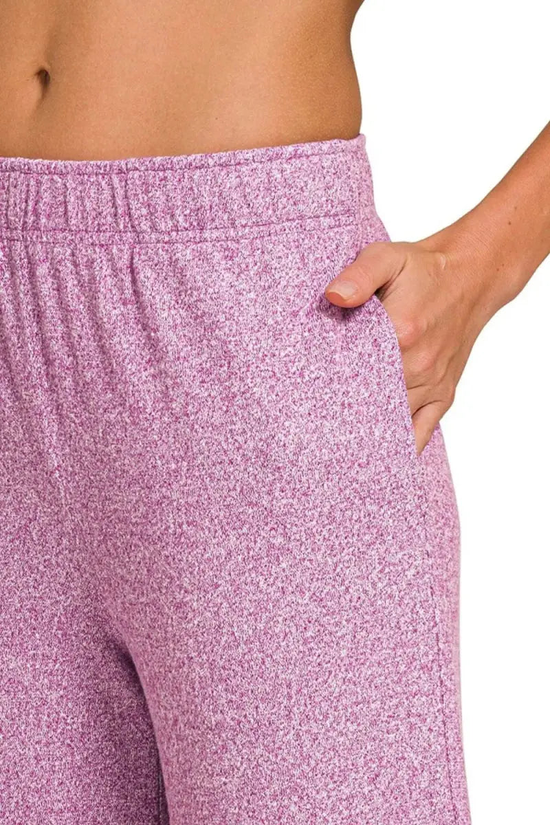 Women's Lounge Set - Soft Knit & Comfy - Melange Pajama Style